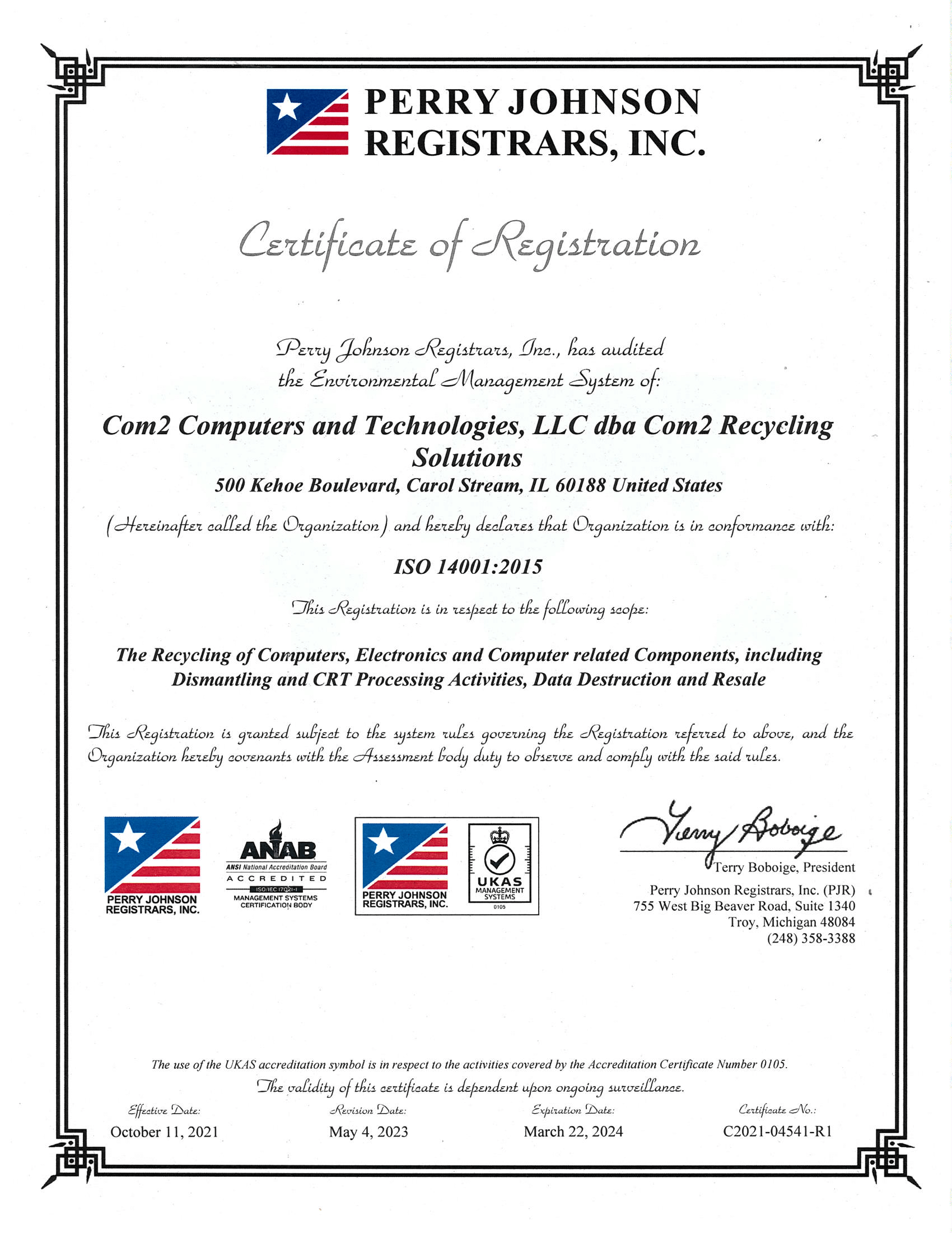 certificate